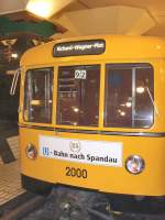 Sonderfahrten anllich 20 Jahre U-Bahn nach Spandau, Zug 2000 in Spandau, U 7 Berlin 2009