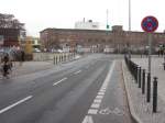 Radstreifen mit geringer Breite in der Torgauer Straße, Baujahr ca.